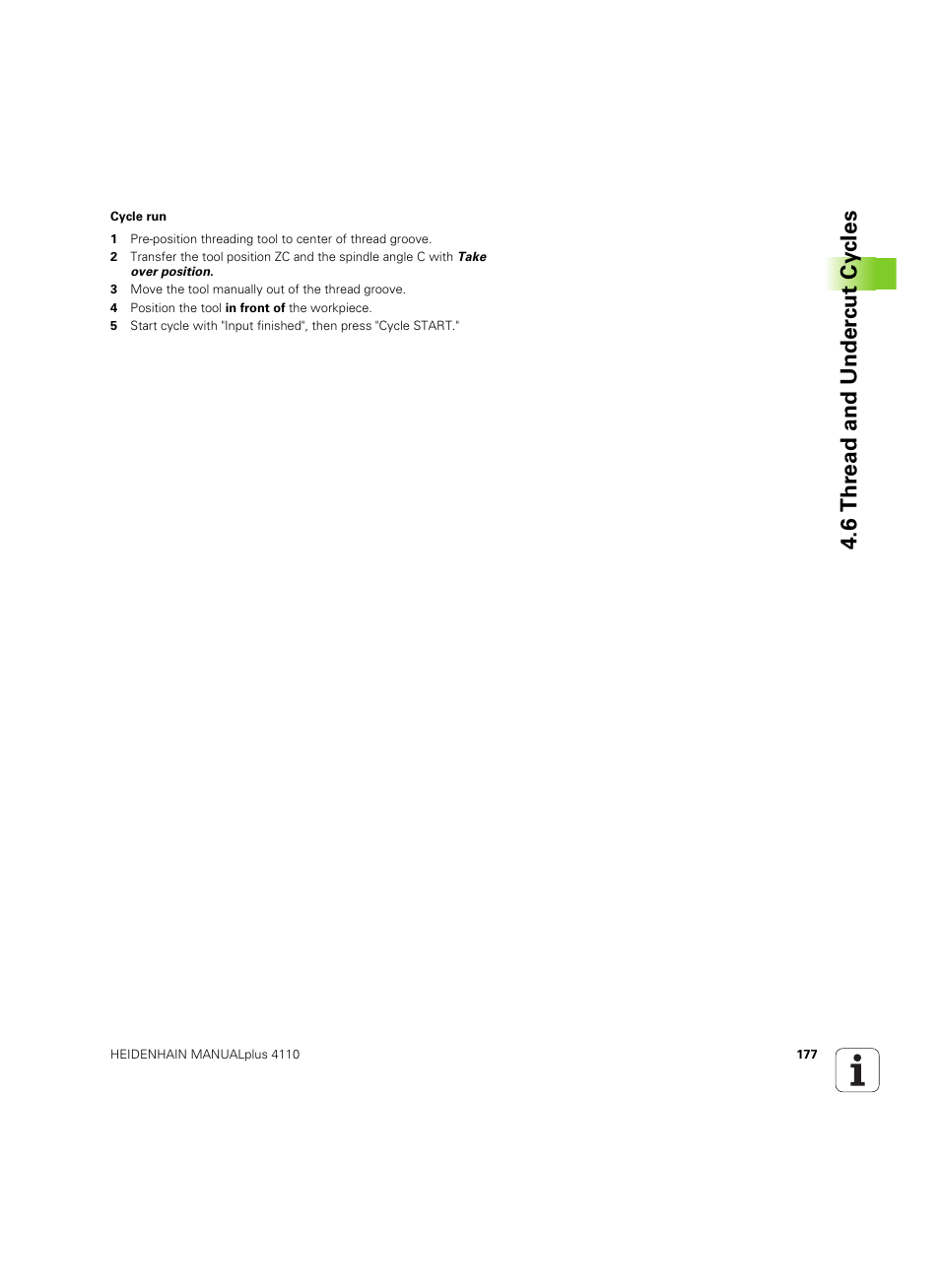 6 thr ead and under c ut cy cles | HEIDENHAIN MANUALplus 4110 User Manual | Page 177 / 550