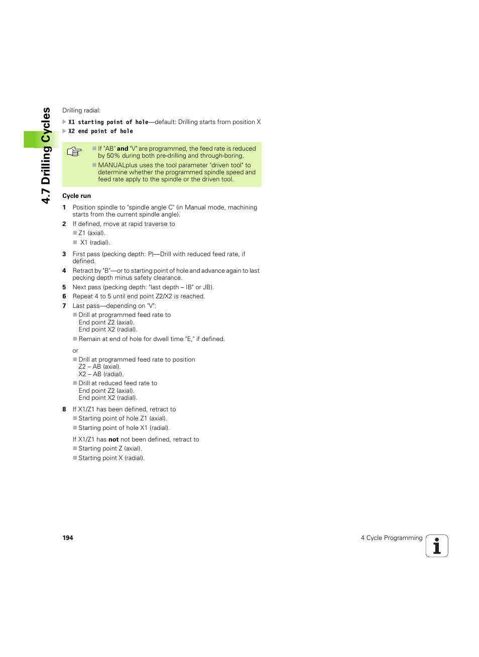 7 dr illing cy cles | HEIDENHAIN MANUALplus 4110 User Manual | Page 194 / 550