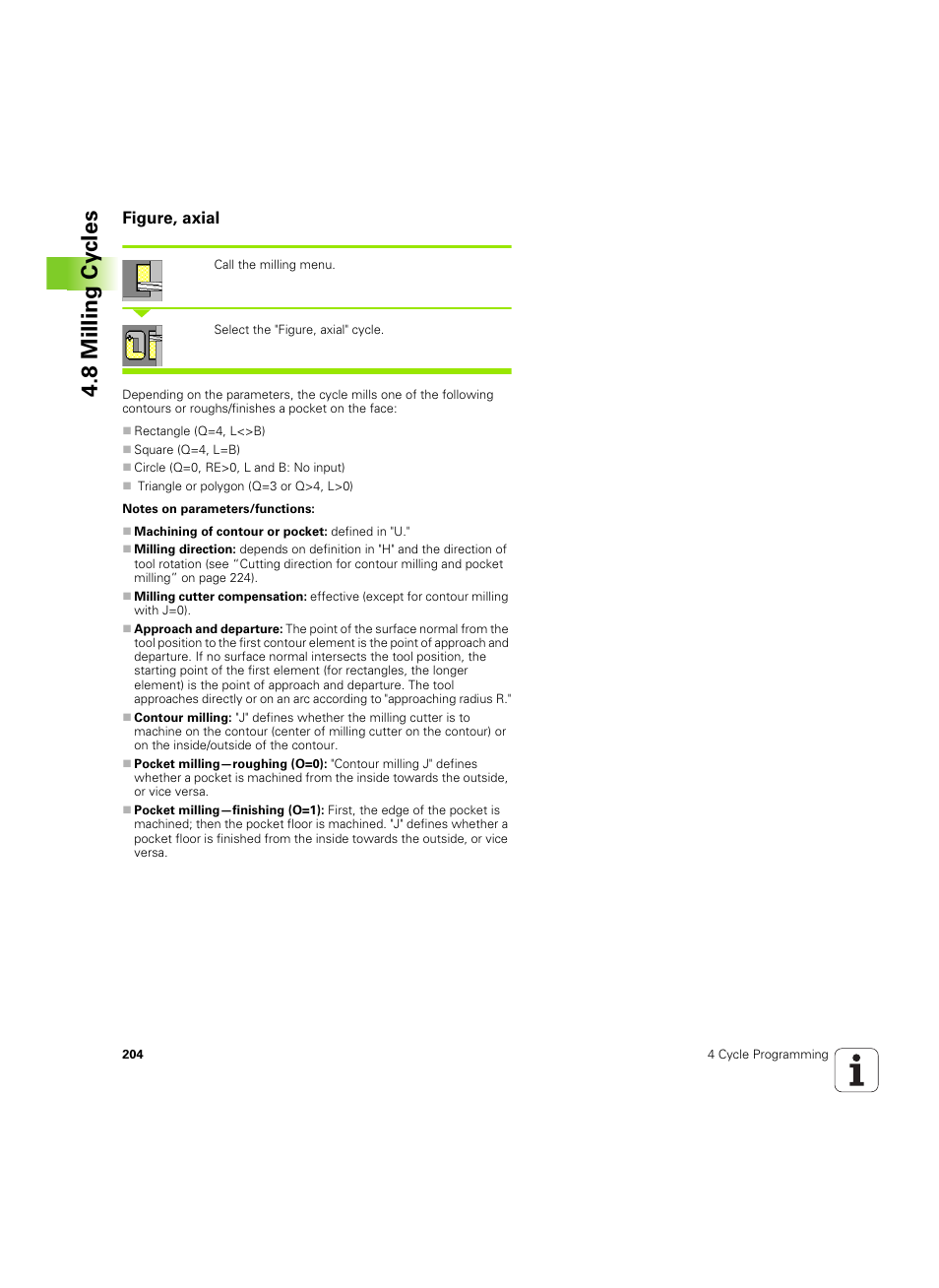 Figure, axial, 8 milling cy cles | HEIDENHAIN MANUALplus 4110 User Manual | Page 204 / 550