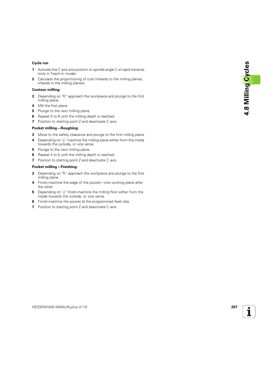8 milling cy cles | HEIDENHAIN MANUALplus 4110 User Manual | Page 207 / 550