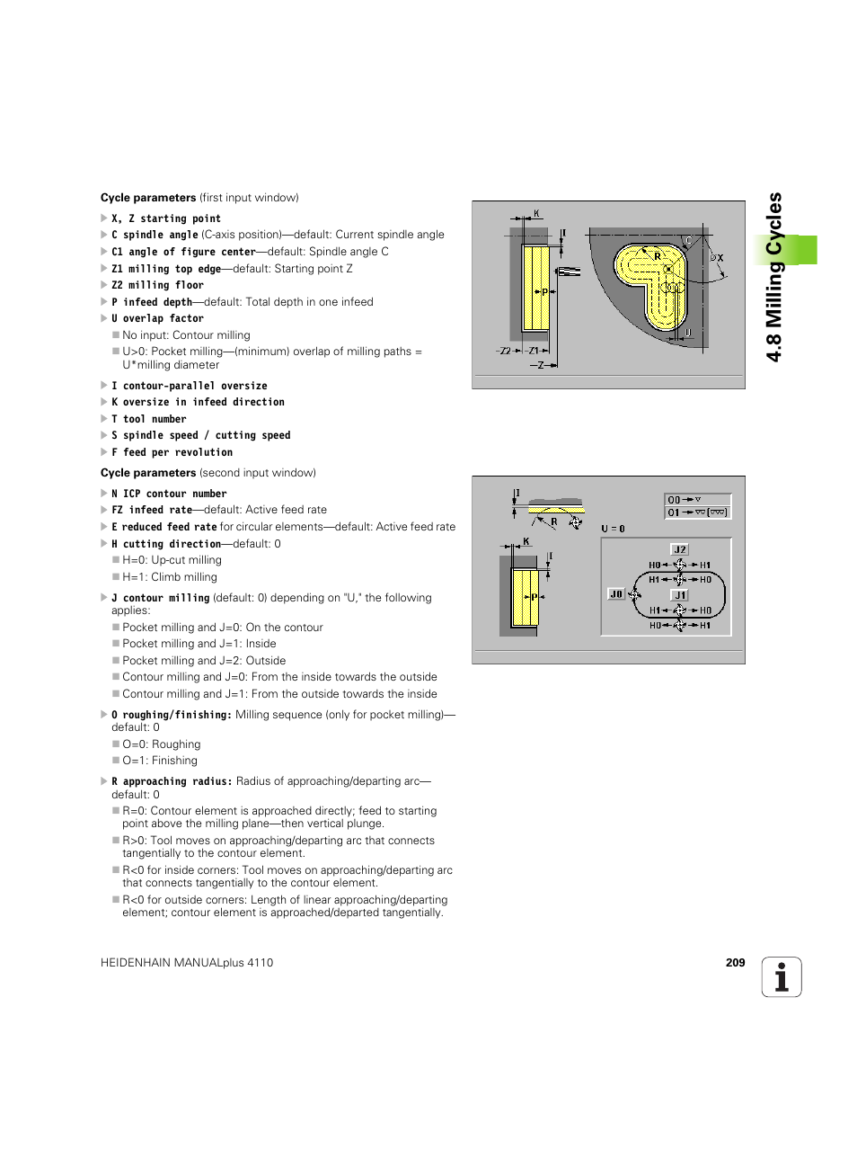 8 milling cy cles | HEIDENHAIN MANUALplus 4110 User Manual | Page 209 / 550