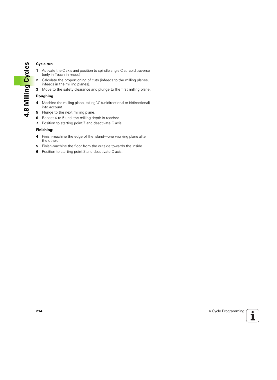 8 milling cy cles | HEIDENHAIN MANUALplus 4110 User Manual | Page 214 / 550
