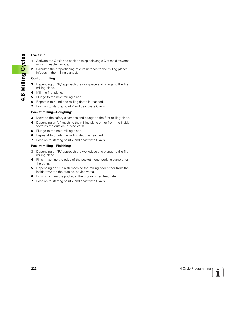 8 milling cy cles | HEIDENHAIN MANUALplus 4110 User Manual | Page 222 / 550