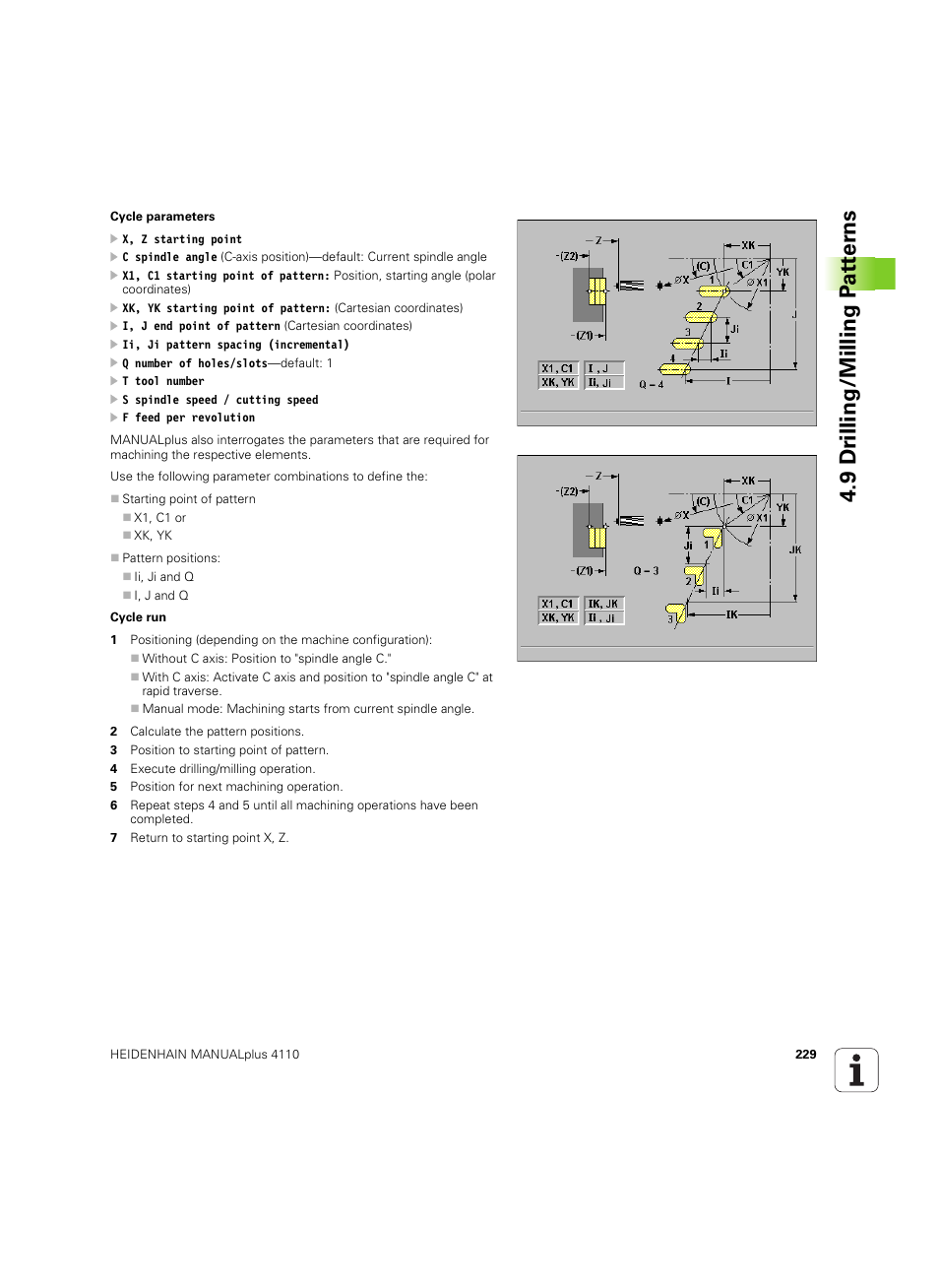 9 dr illing/milling p a tt er ns | HEIDENHAIN MANUALplus 4110 User Manual | Page 229 / 550