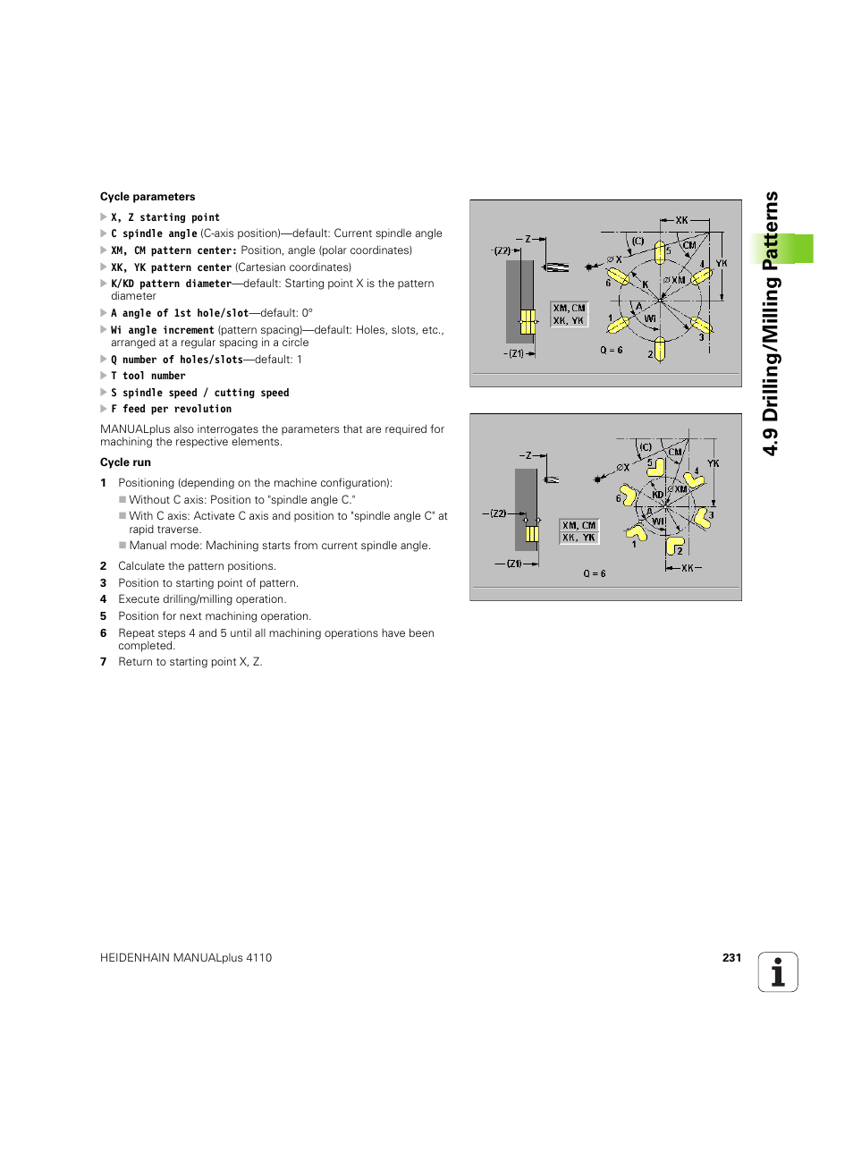 9 dr illing/milling p a tt er ns | HEIDENHAIN MANUALplus 4110 User Manual | Page 231 / 550