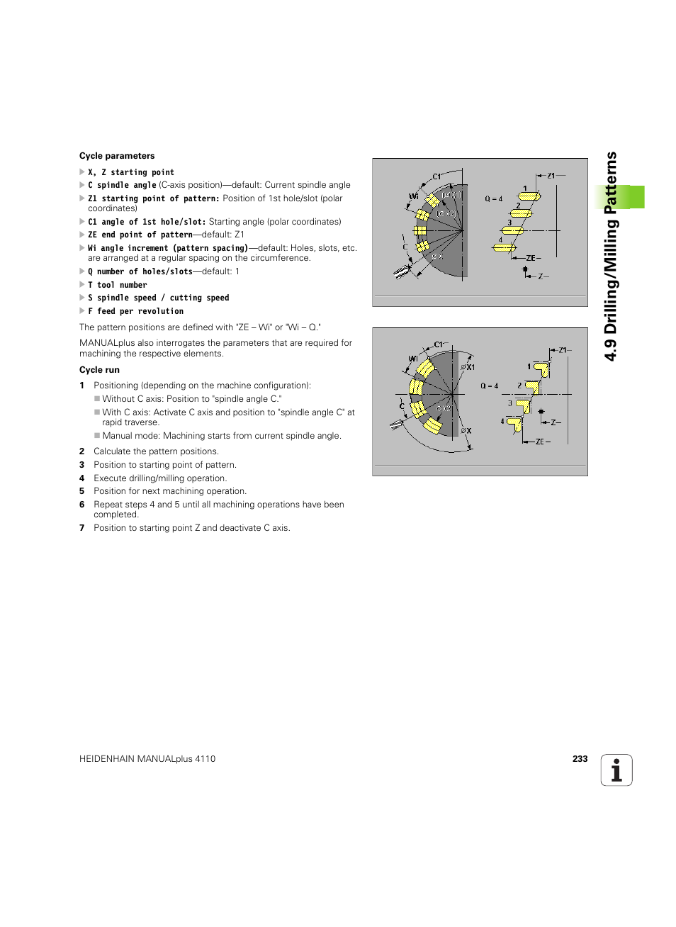 9 dr illing/milling p a tt er ns | HEIDENHAIN MANUALplus 4110 User Manual | Page 233 / 550