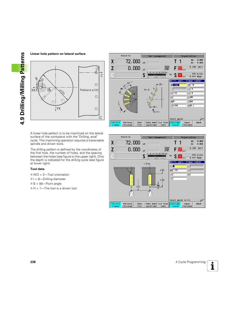9 dr illing/milling p a tt er ns | HEIDENHAIN MANUALplus 4110 User Manual | Page 238 / 550