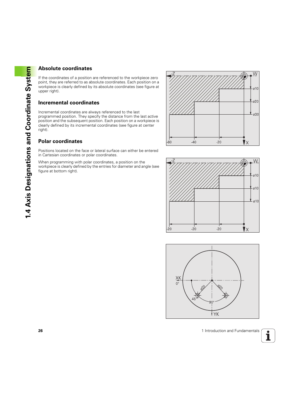 Absolute coordinates, Incremental coordinates, Polar coordinates | HEIDENHAIN MANUALplus 4110 User Manual | Page 26 / 550