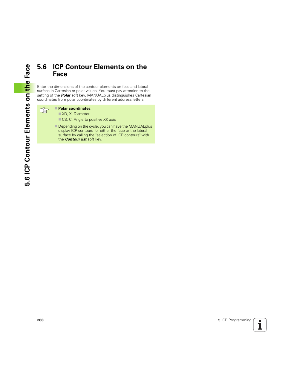 6 icp contour elements on the face | HEIDENHAIN MANUALplus 4110 User Manual | Page 268 / 550