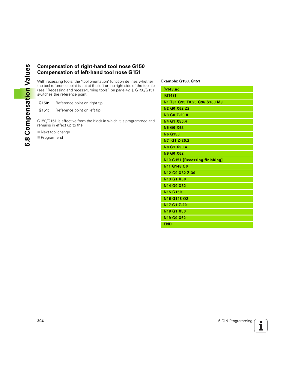 8 compensation v a lues | HEIDENHAIN MANUALplus 4110 User Manual | Page 304 / 550