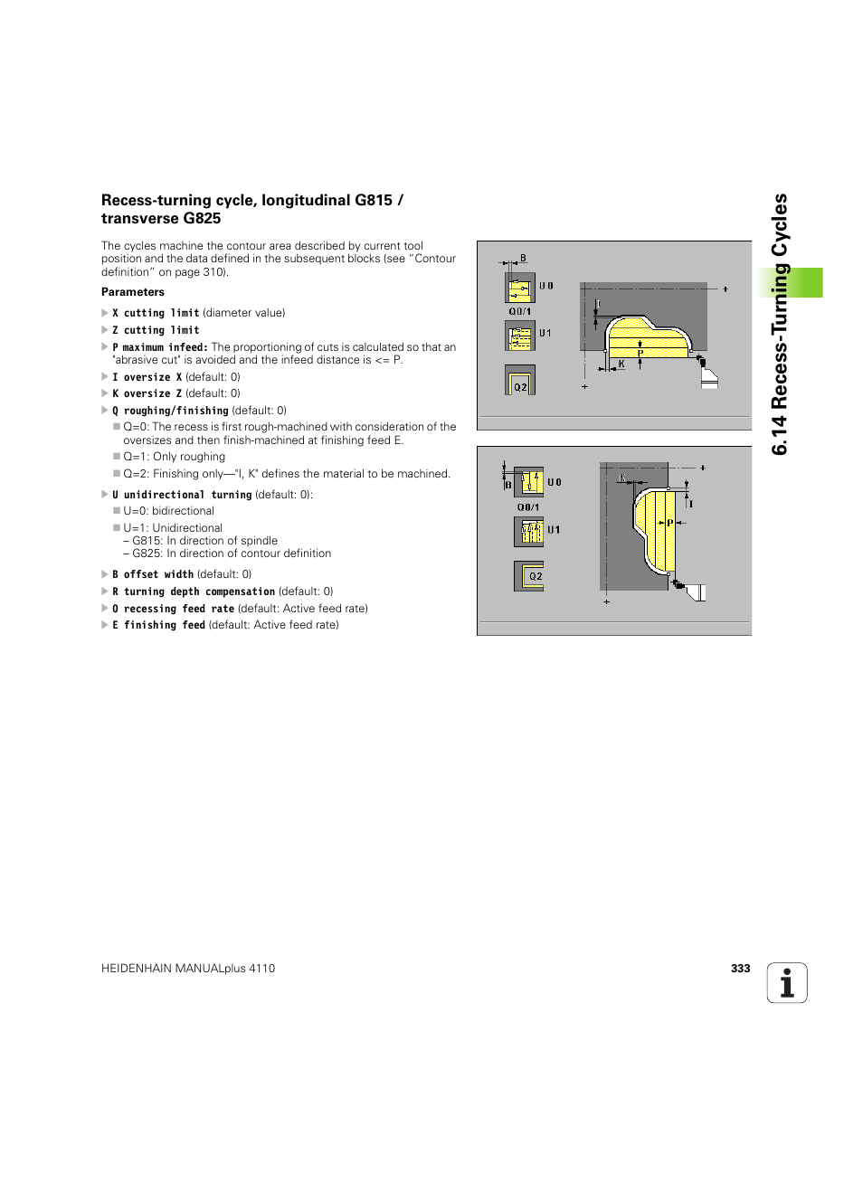 14 recess-t u rn ing cy cles | HEIDENHAIN MANUALplus 4110 User Manual | Page 333 / 550