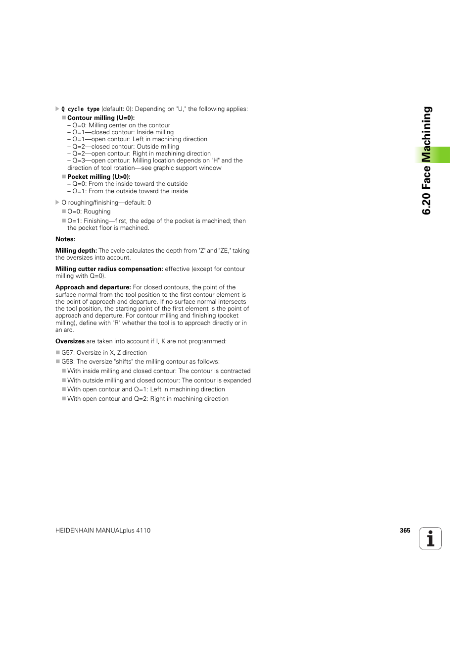 20 f a ce mac h ining | HEIDENHAIN MANUALplus 4110 User Manual | Page 365 / 550