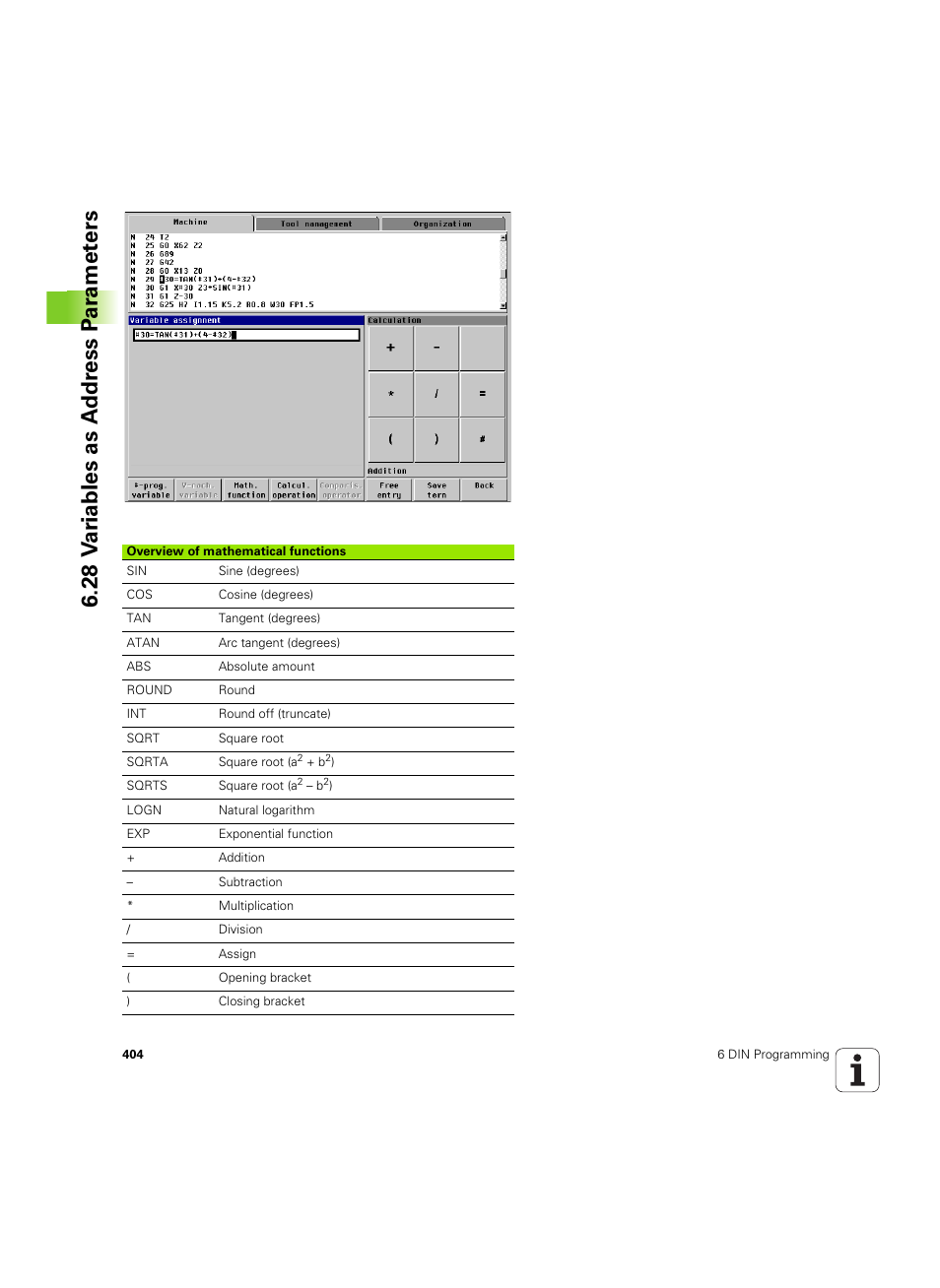 28 v a ri ables as a ddr ess p a ra met e rs | HEIDENHAIN MANUALplus 4110 User Manual | Page 404 / 550