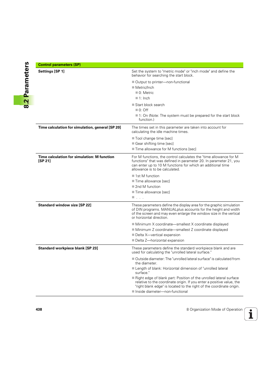 2 p a ra met e rs | HEIDENHAIN MANUALplus 4110 User Manual | Page 438 / 550
