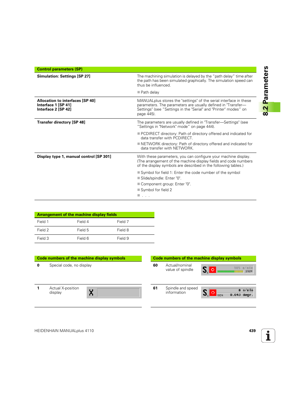 2 p a ra met e rs | HEIDENHAIN MANUALplus 4110 User Manual | Page 439 / 550