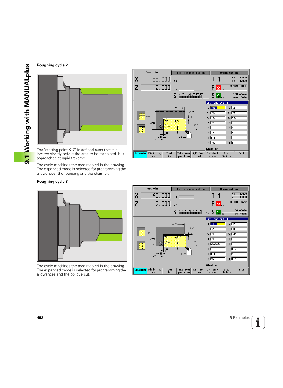 1 w o rk ing with manu alplus | HEIDENHAIN MANUALplus 4110 User Manual | Page 462 / 550