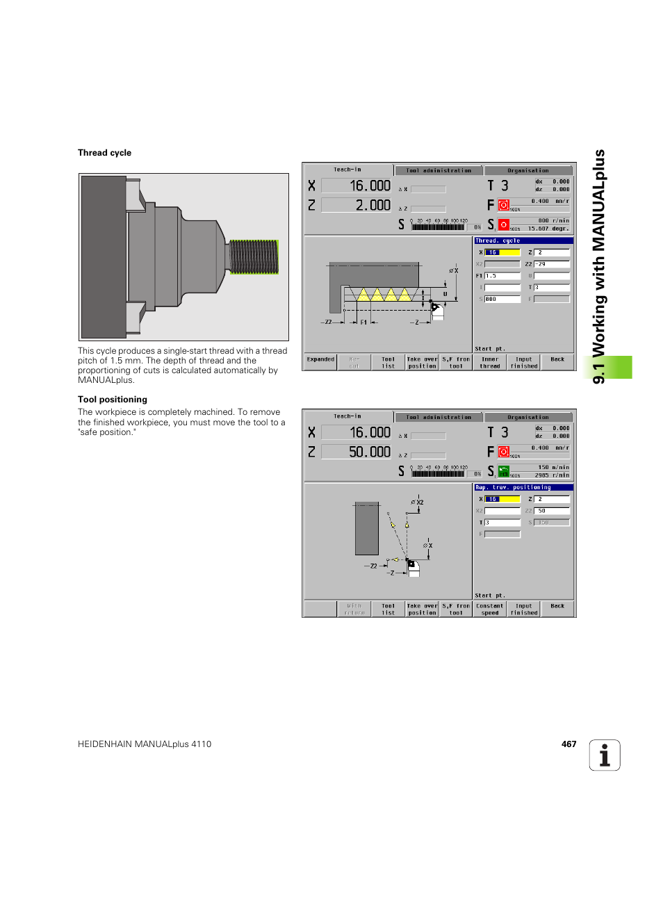 1 w o rk ing with manu alplus | HEIDENHAIN MANUALplus 4110 User Manual | Page 467 / 550