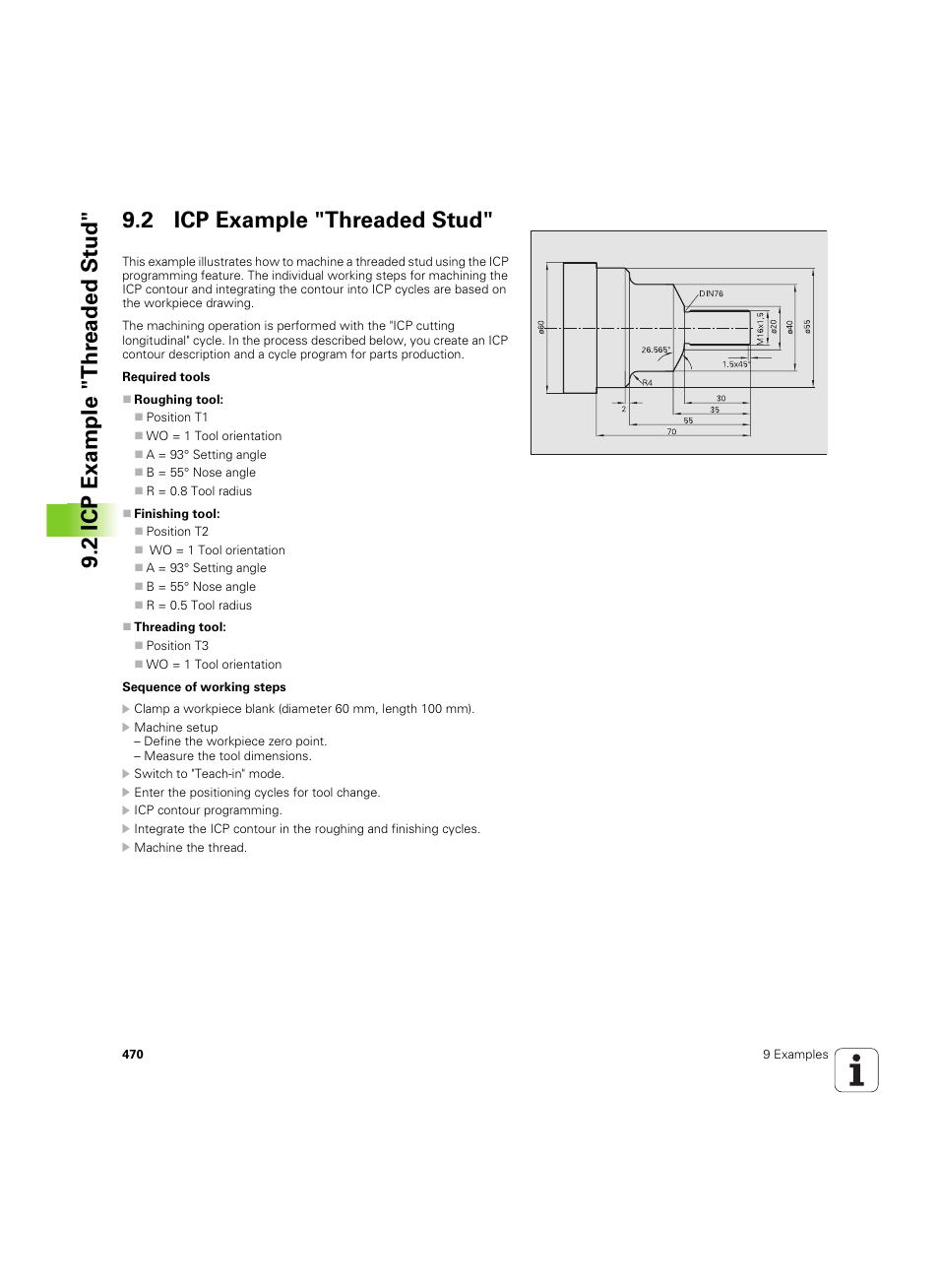 2 icp example "threaded stud | HEIDENHAIN MANUALplus 4110 User Manual | Page 470 / 550