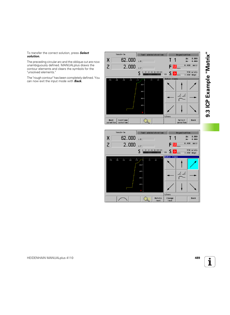 3 icp example "matr ix | HEIDENHAIN MANUALplus 4110 User Manual | Page 489 / 550