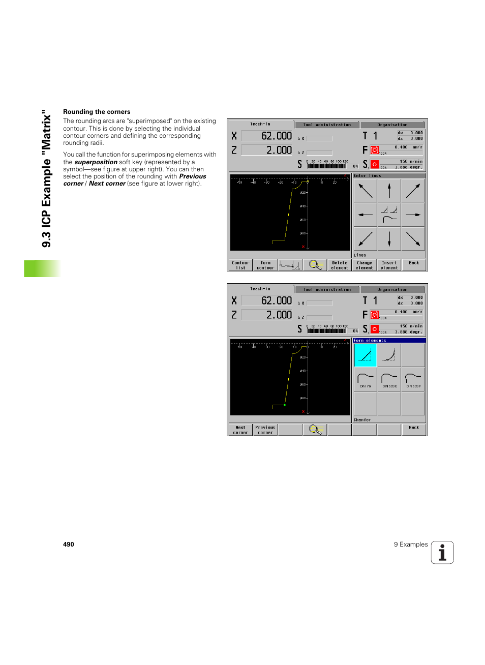3 icp example "matr ix | HEIDENHAIN MANUALplus 4110 User Manual | Page 490 / 550