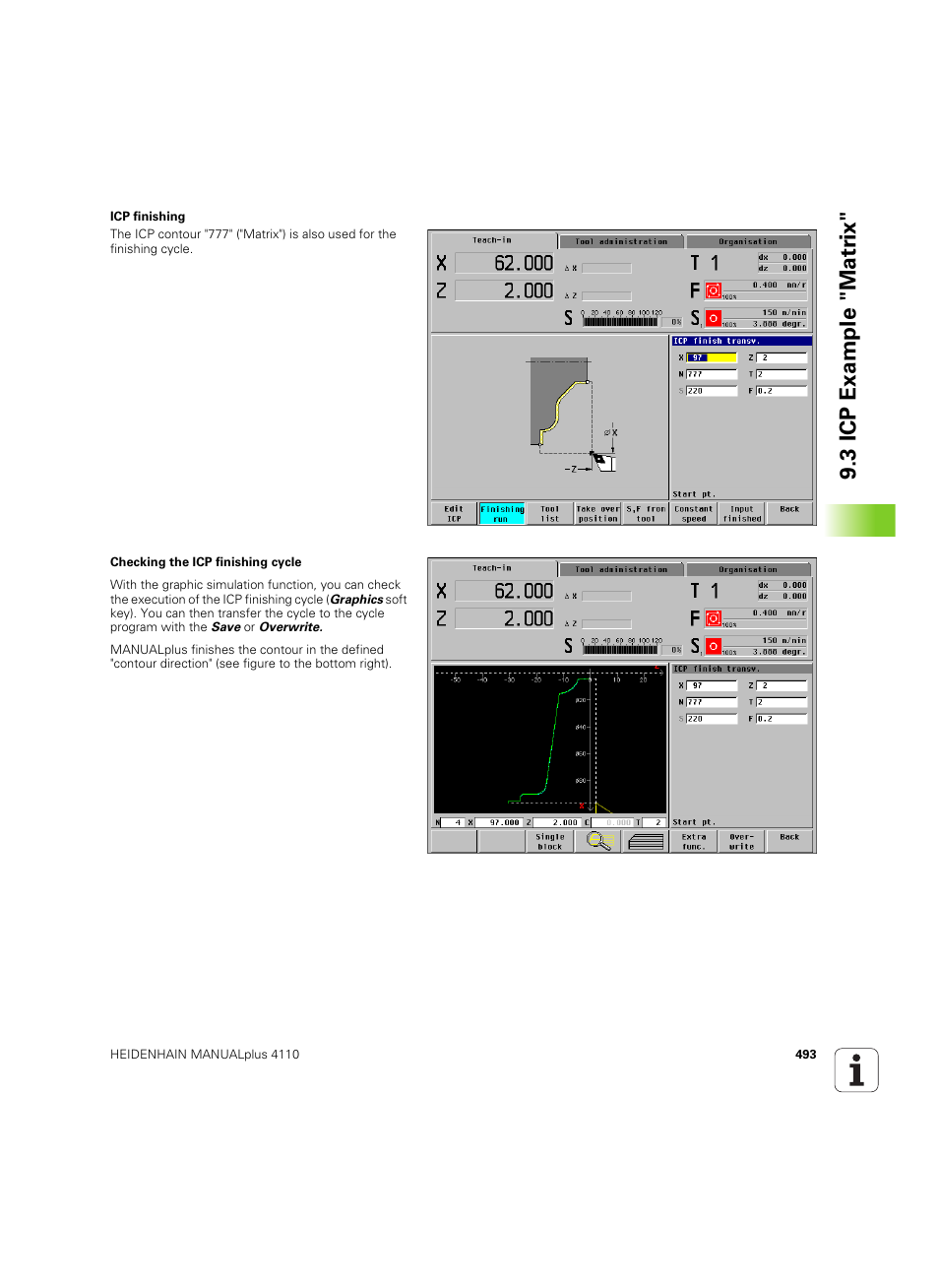 3 icp example "matr ix | HEIDENHAIN MANUALplus 4110 User Manual | Page 493 / 550