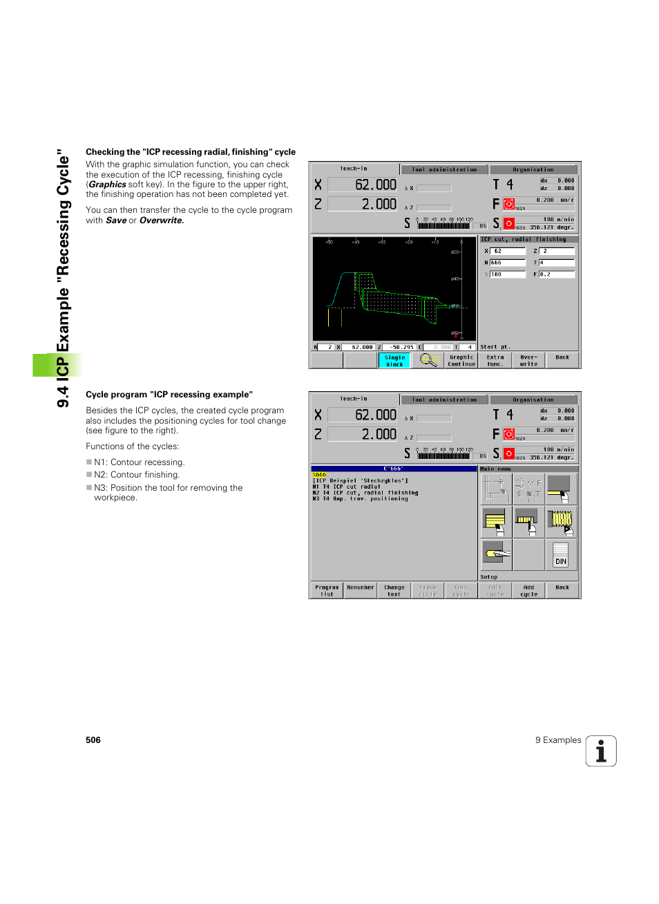 4 icp example "recessing cy cle | HEIDENHAIN MANUALplus 4110 User Manual | Page 506 / 550