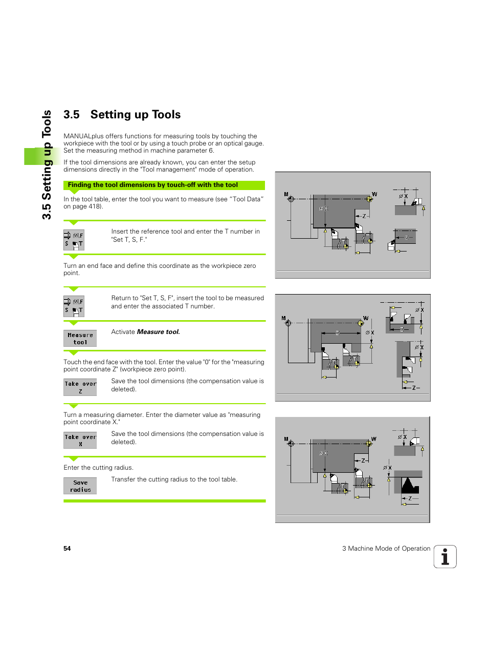 5 setting up tools, 5 set ting up t o ols 3.5 setting up tools | HEIDENHAIN MANUALplus 4110 User Manual | Page 54 / 550