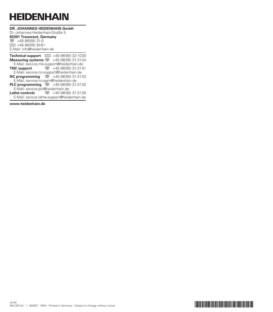 HEIDENHAIN MANUALplus 4110 User Manual | Page 550 / 550