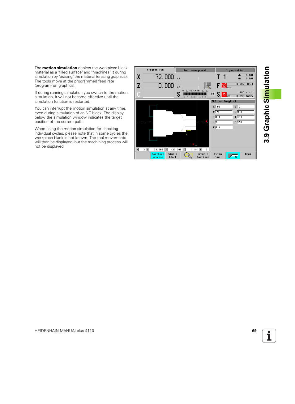 9 gr ap hic simulation | HEIDENHAIN MANUALplus 4110 User Manual | Page 69 / 550
