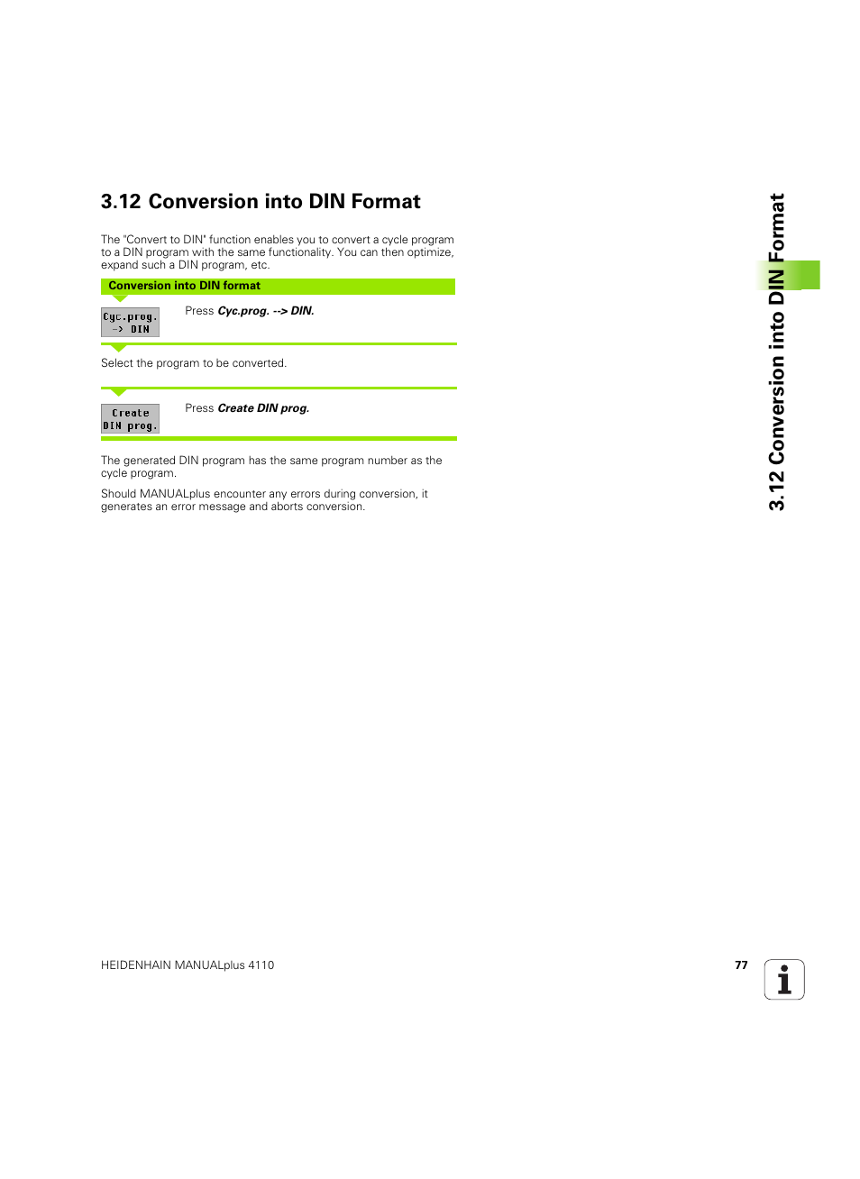 12 conversion into din format | HEIDENHAIN MANUALplus 4110 User Manual | Page 77 / 550