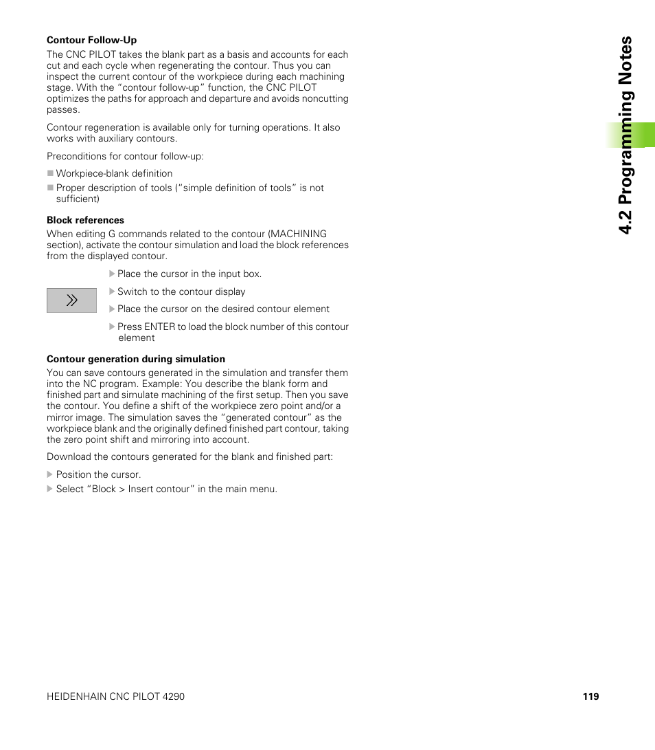 2 pr ogr a mming not e s | HEIDENHAIN CNC Pilot 4290 V7.1 User Manual | Page 119 / 725