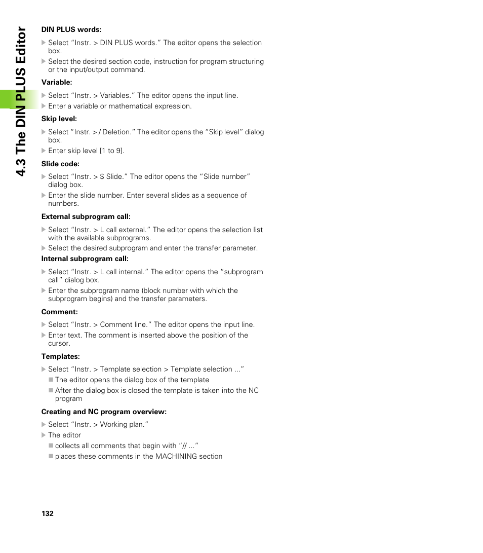 3 the din plus edit o r | HEIDENHAIN CNC Pilot 4290 V7.1 User Manual | Page 132 / 725