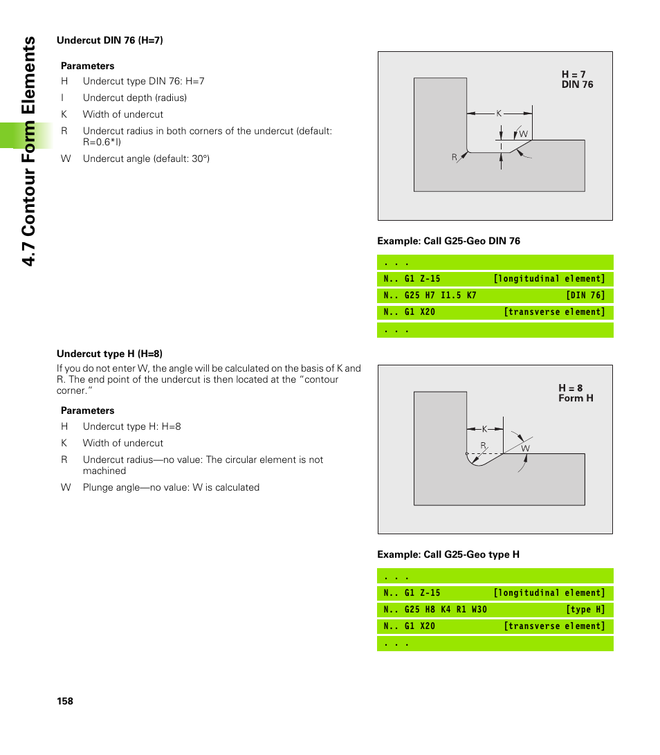 7 cont our f o rm elements | HEIDENHAIN CNC Pilot 4290 V7.1 User Manual | Page 158 / 725