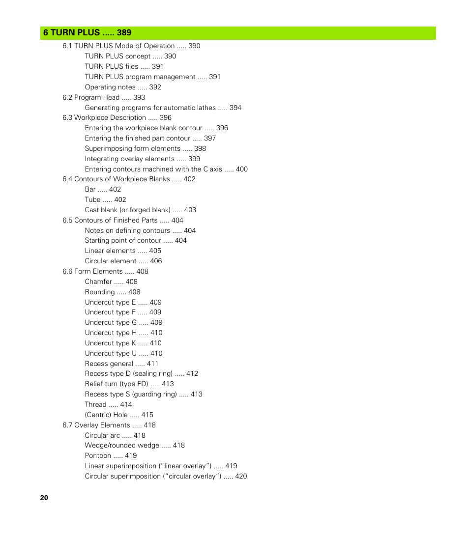 6 turn plus | HEIDENHAIN CNC Pilot 4290 V7.1 User Manual | Page 20 / 725