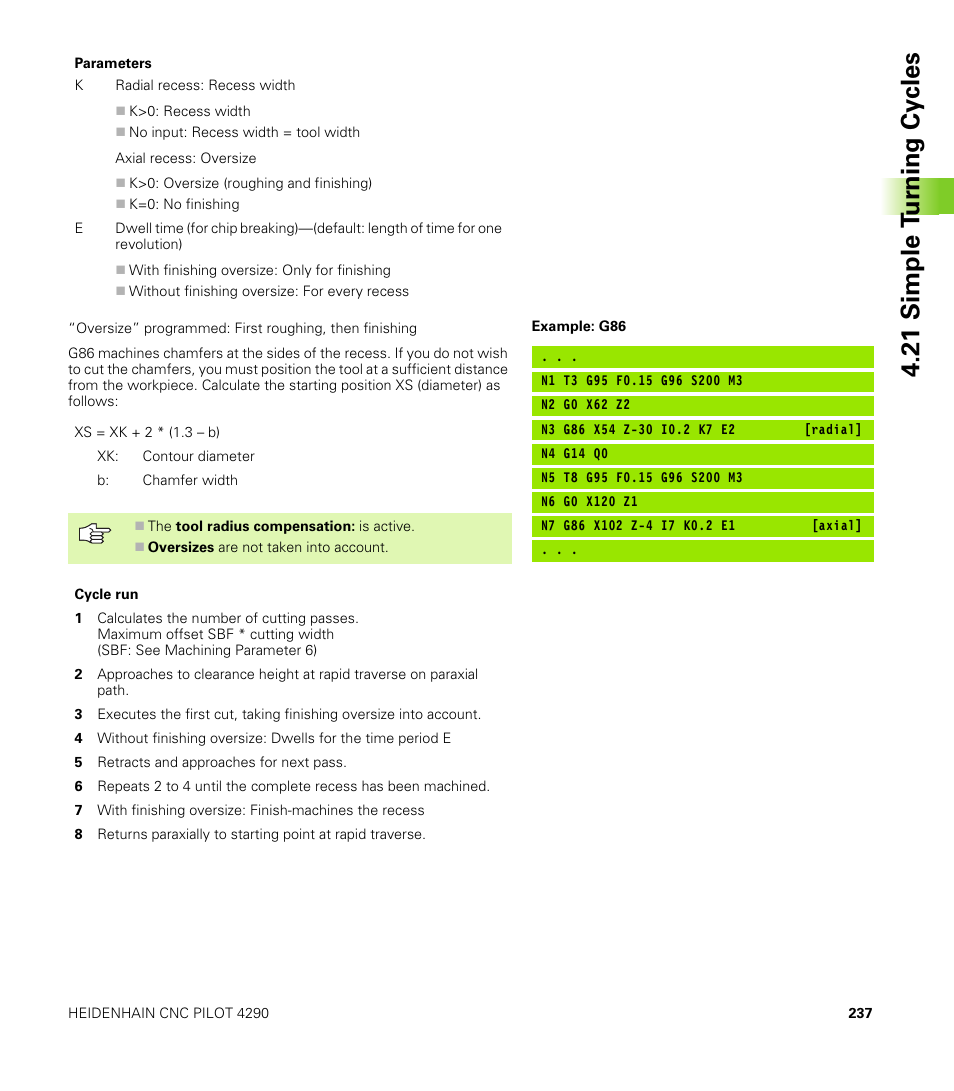 21 simple t u rn ing cy cles | HEIDENHAIN CNC Pilot 4290 V7.1 User Manual | Page 237 / 725
