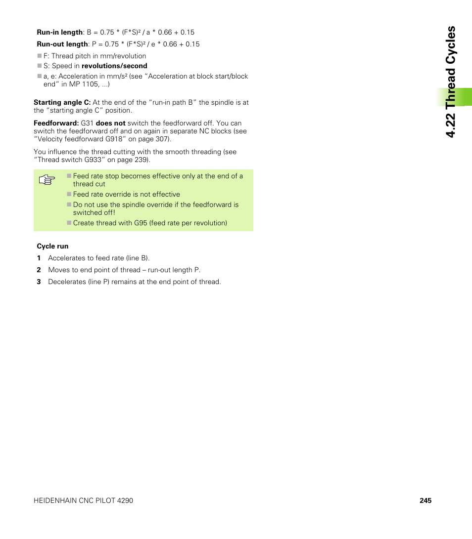 22 thr e ad cy cles | HEIDENHAIN CNC Pilot 4290 V7.1 User Manual | Page 245 / 725