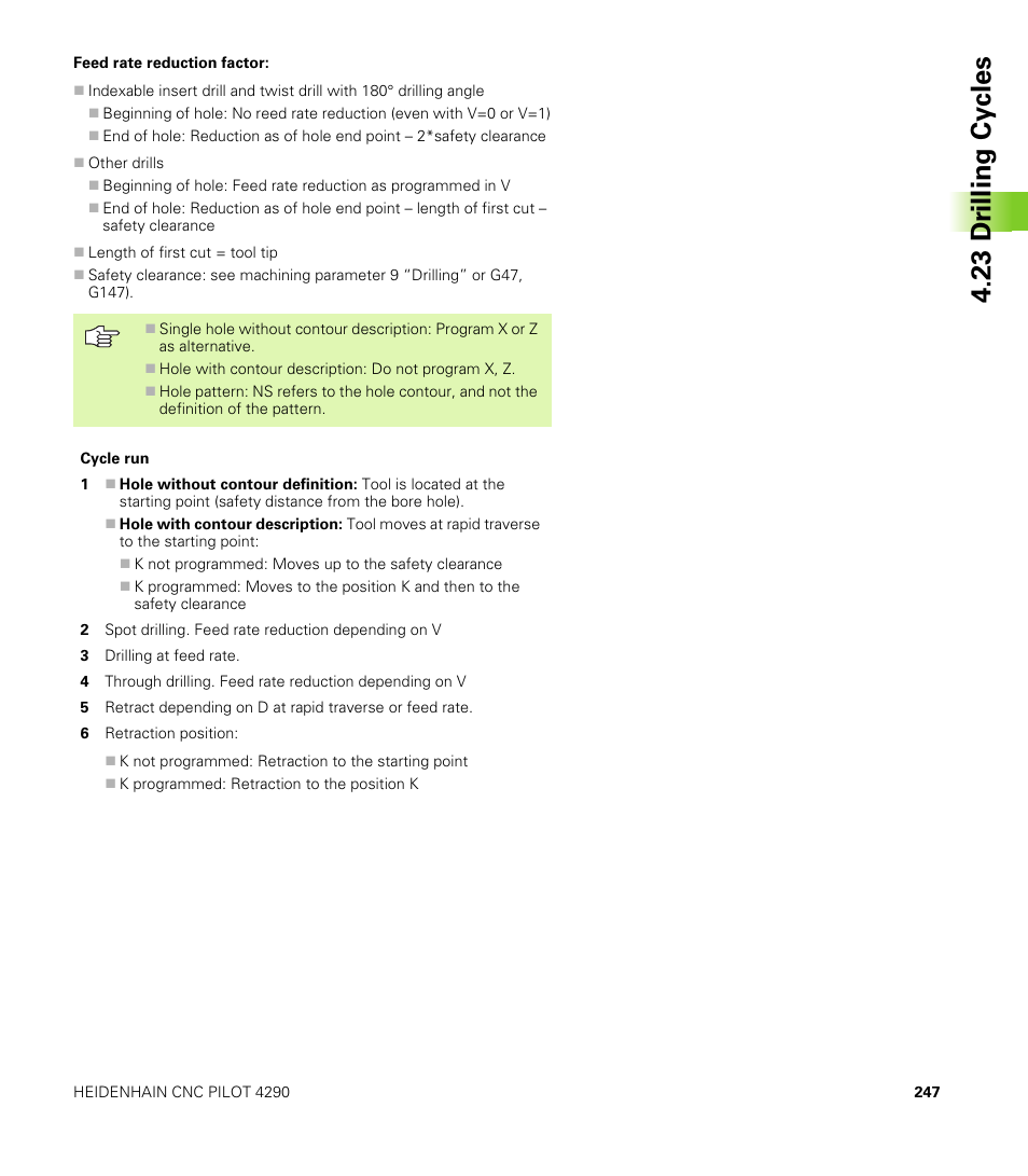 23 dr illing cy cles | HEIDENHAIN CNC Pilot 4290 V7.1 User Manual | Page 247 / 725