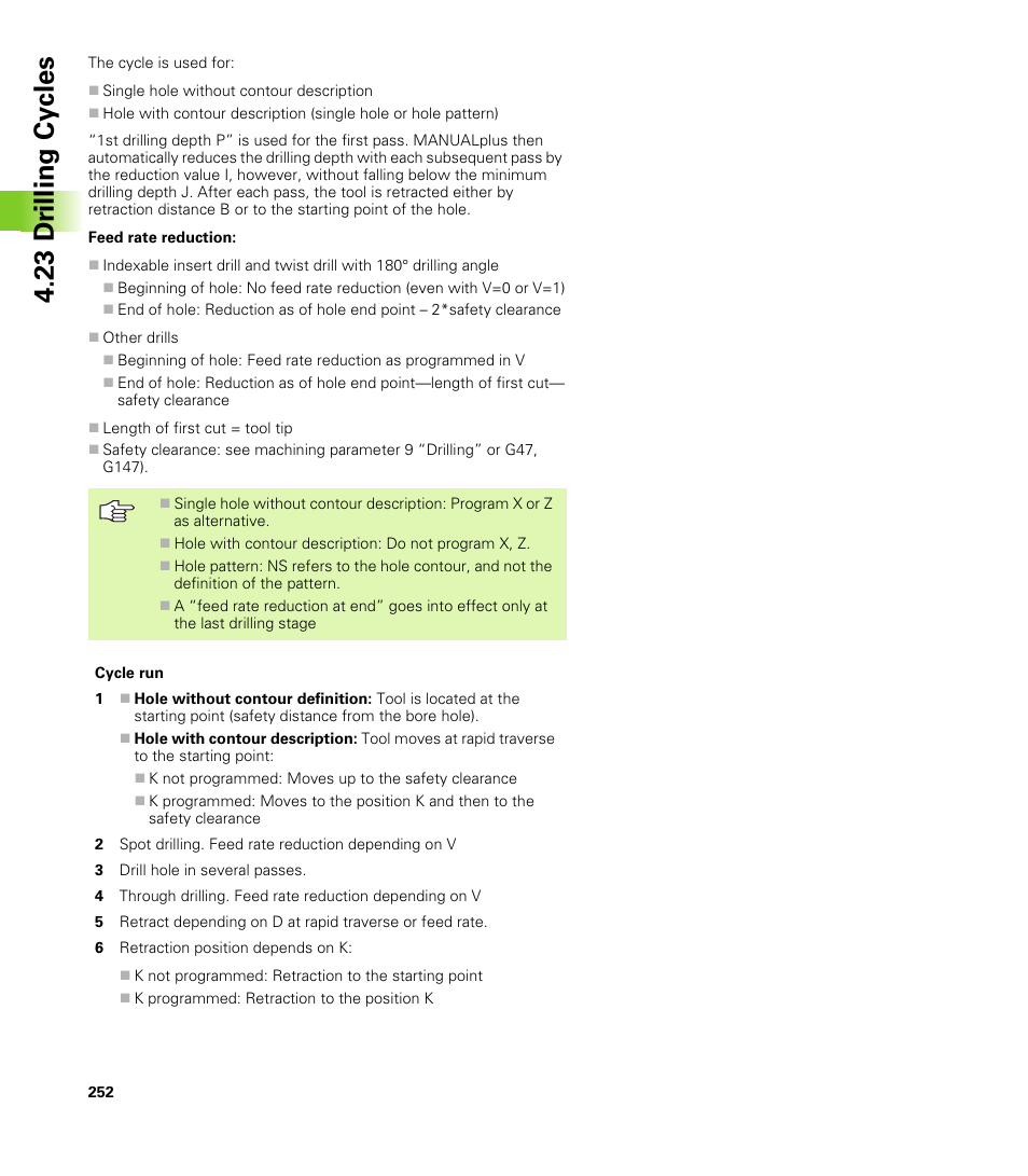 23 dr illing cy cles | HEIDENHAIN CNC Pilot 4290 V7.1 User Manual | Page 252 / 725
