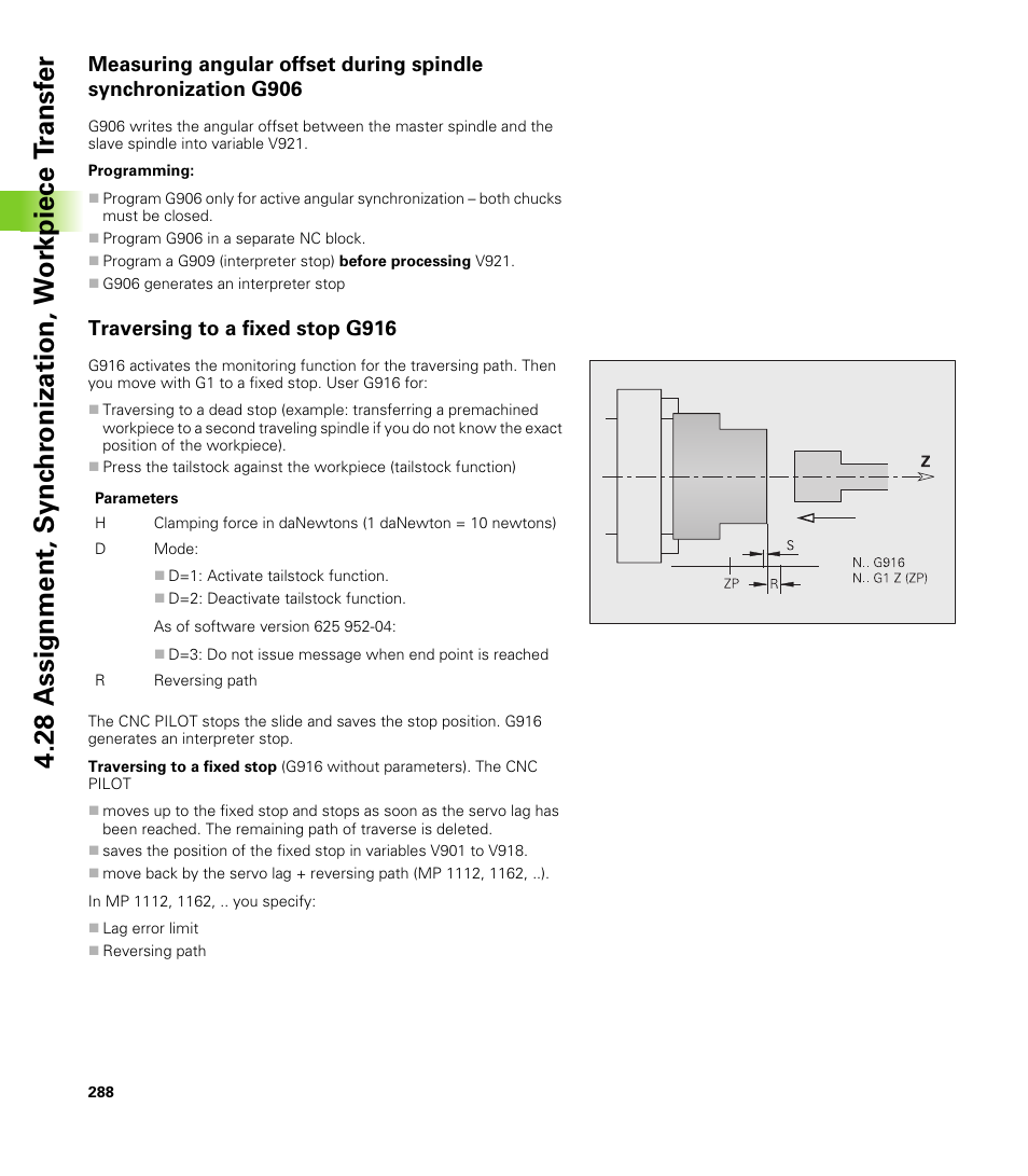 Traversing to a fixed stop g916 | HEIDENHAIN CNC Pilot 4290 V7.1 User Manual | Page 288 / 725