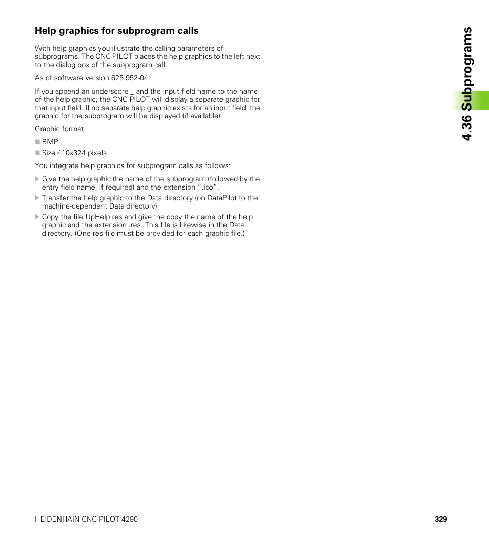 Help graphics for subprogram calls, 36 subpr ogr a ms | HEIDENHAIN CNC Pilot 4290 V7.1 User Manual | Page 329 / 725