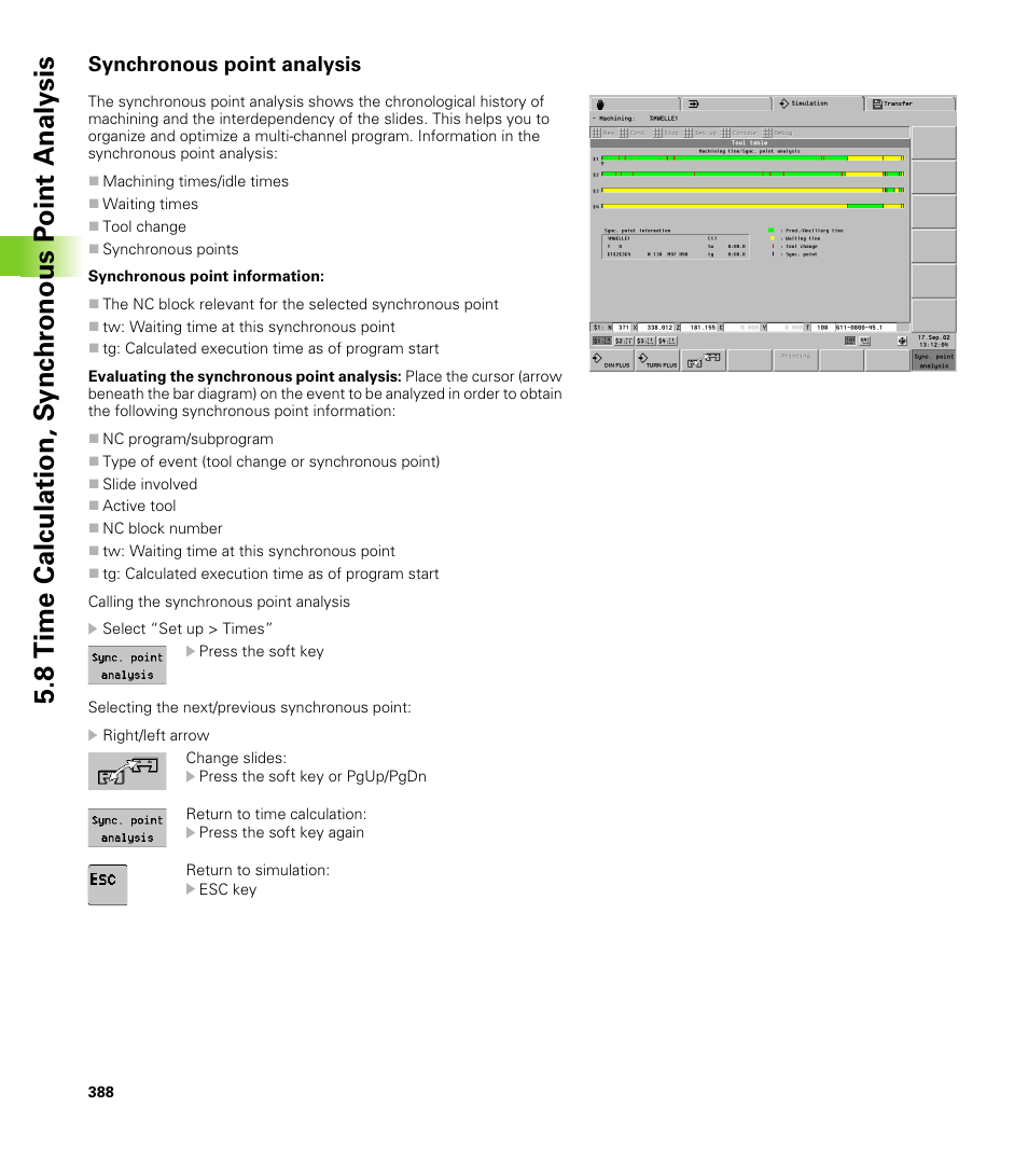 Synchronous point analysis | HEIDENHAIN CNC Pilot 4290 V7.1 User Manual | Page 388 / 725