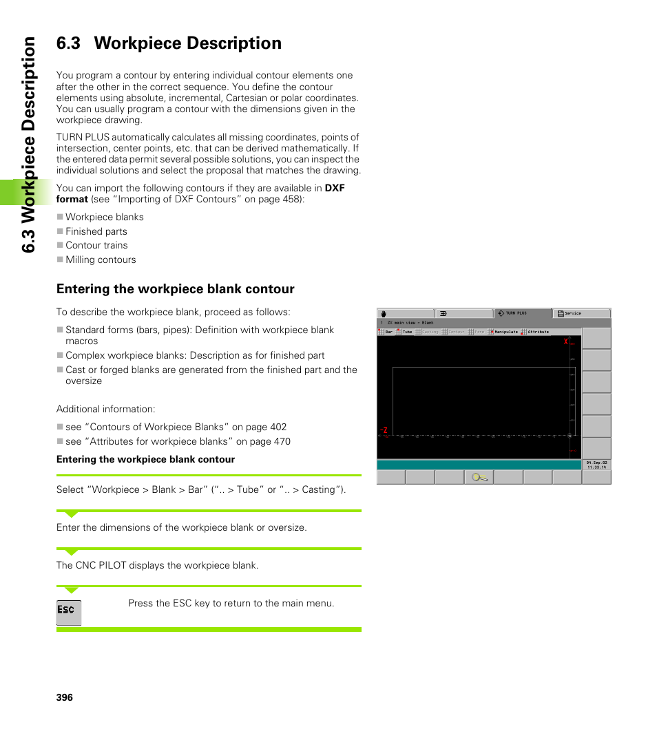 3 workpiece description, Entering the workpiece blank contour | HEIDENHAIN CNC Pilot 4290 V7.1 User Manual | Page 396 / 725