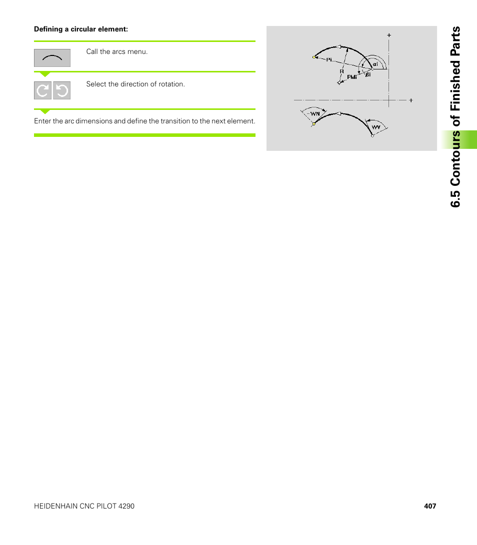 5 cont ours of finished p a rt s | HEIDENHAIN CNC Pilot 4290 V7.1 User Manual | Page 407 / 725