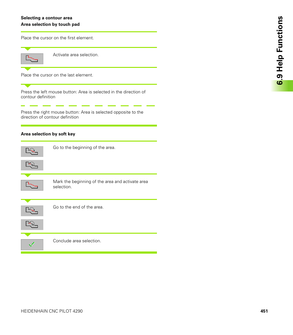9 help f unctions | HEIDENHAIN CNC Pilot 4290 V7.1 User Manual | Page 451 / 725