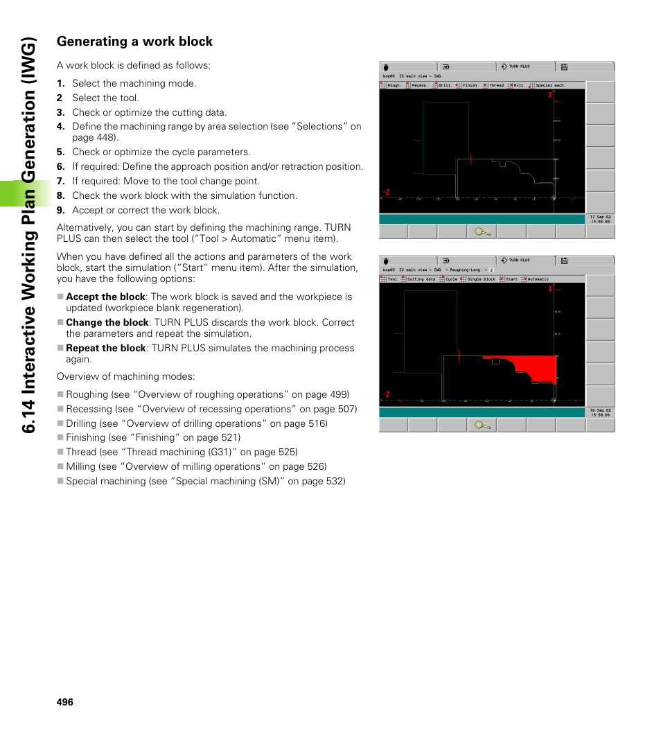 Generating a work block | HEIDENHAIN CNC Pilot 4290 V7.1 User Manual | Page 496 / 725