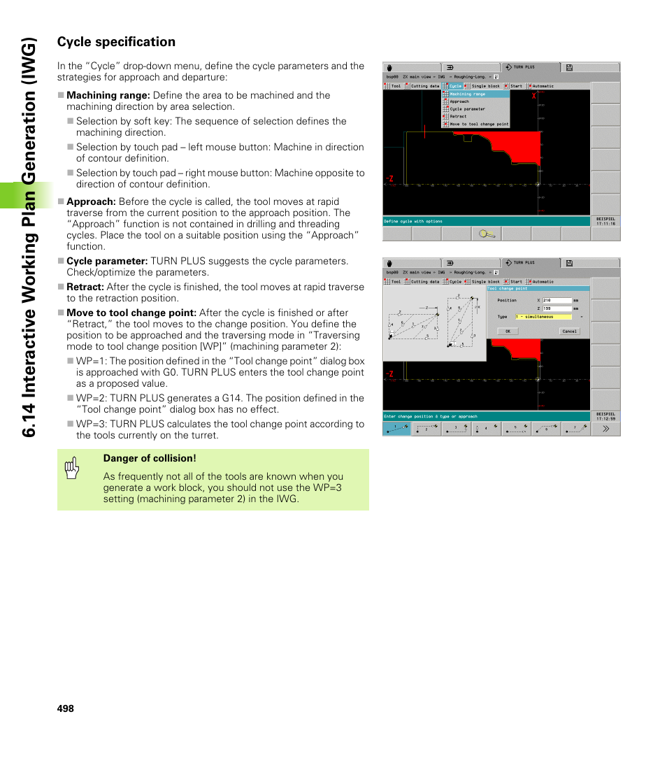 Cycle specification | HEIDENHAIN CNC Pilot 4290 V7.1 User Manual | Page 498 / 725