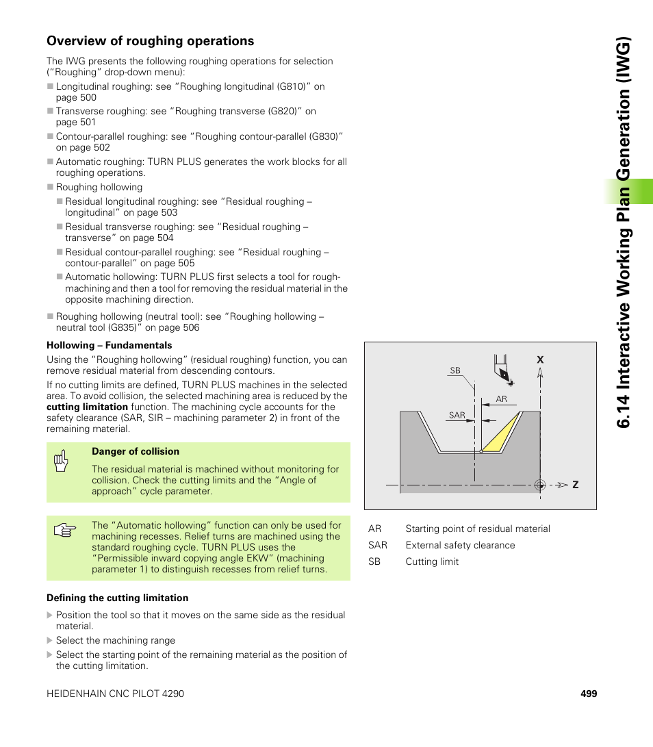 Overview of roughing operations | HEIDENHAIN CNC Pilot 4290 V7.1 User Manual | Page 499 / 725