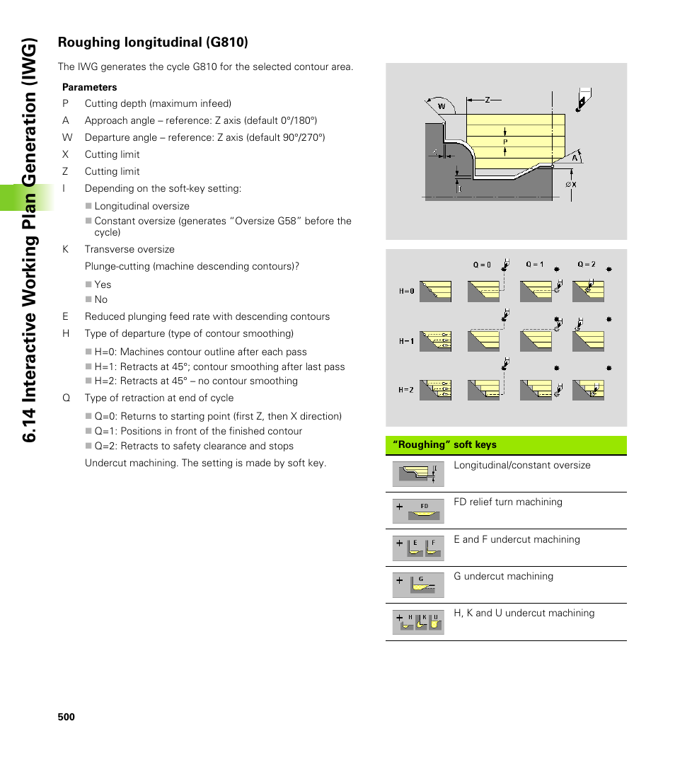 Roughing longitudinal (g810) | HEIDENHAIN CNC Pilot 4290 V7.1 User Manual | Page 500 / 725