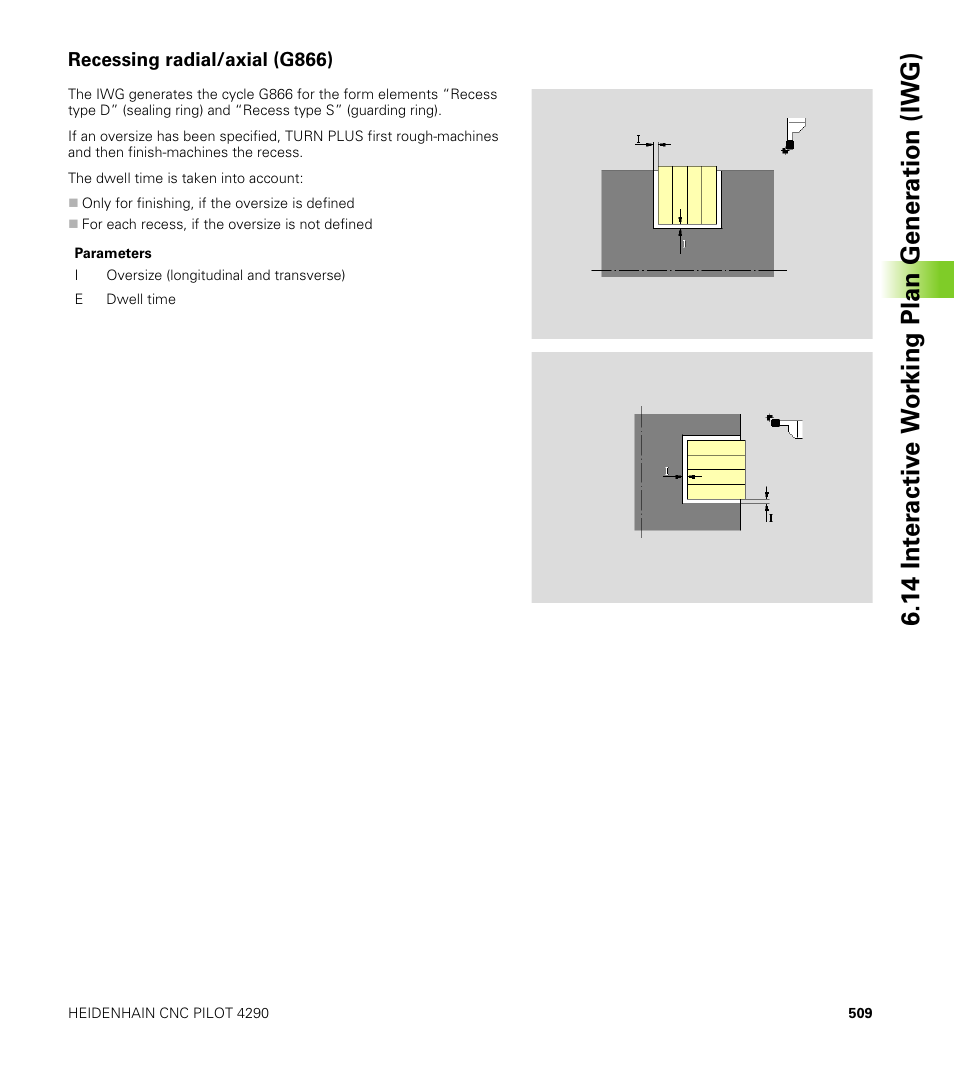 Recessing radial/axial (g866) | HEIDENHAIN CNC Pilot 4290 V7.1 User Manual | Page 509 / 725