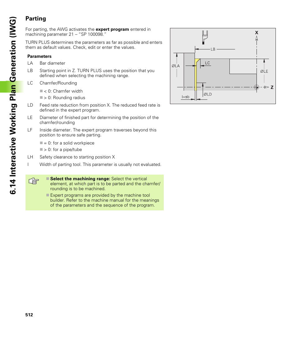 Parting | HEIDENHAIN CNC Pilot 4290 V7.1 User Manual | Page 512 / 725